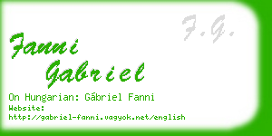 fanni gabriel business card