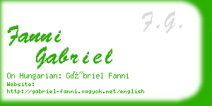 fanni gabriel business card